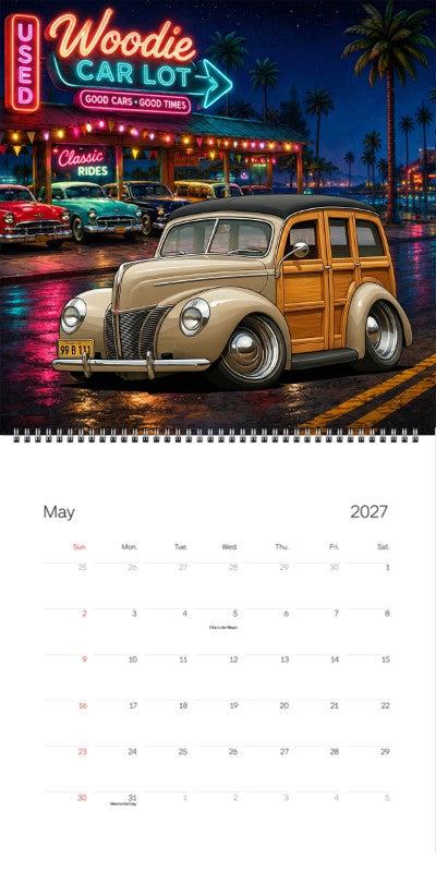 2027 Woodie Neon Calendar 99B111-CA