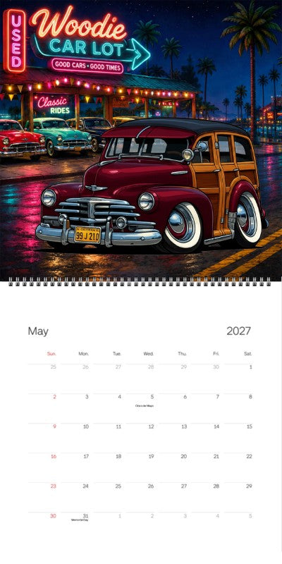 2027 Woodie Neon Calendar 99J210-CA