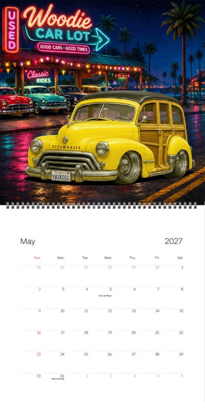 2027 Woodie Neon Calendar 9ASK001-CA