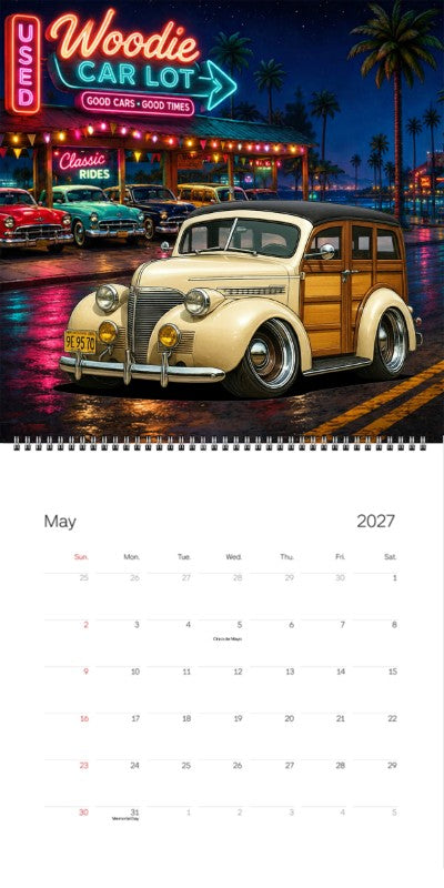 2027 Woodie Neon Calendar 9E9570-CA