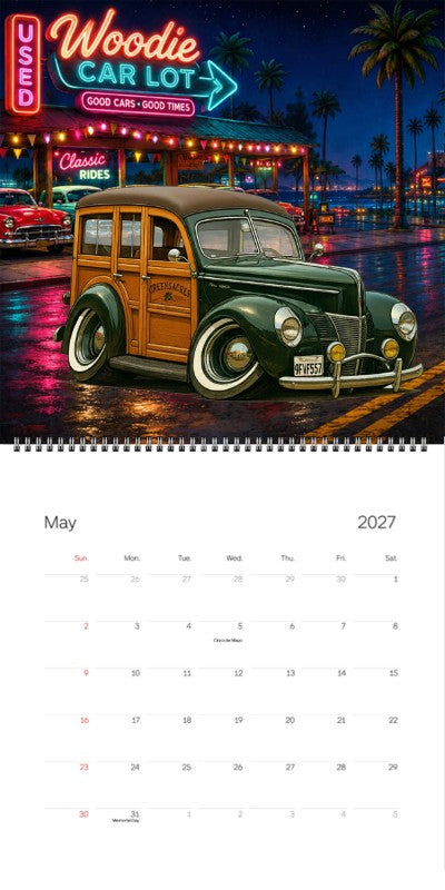 2027 Woodie Neon Calendar 9FVF557-CA