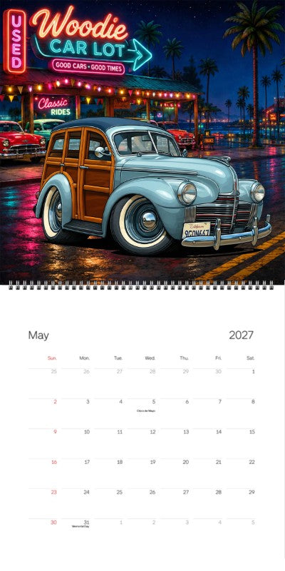 2027 Woodie Neon Calendar 9GQN667-CA