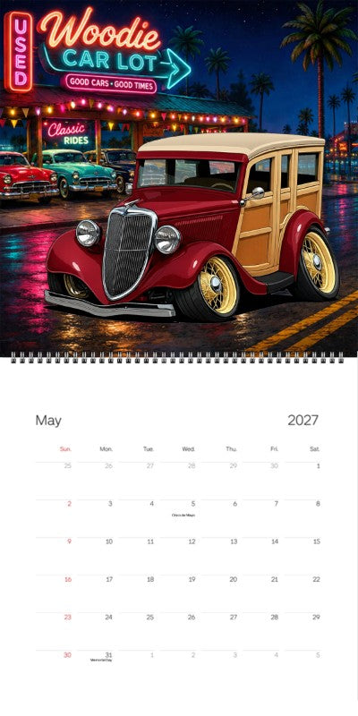 2027 Woodie Neon Calendar 9K791-CA