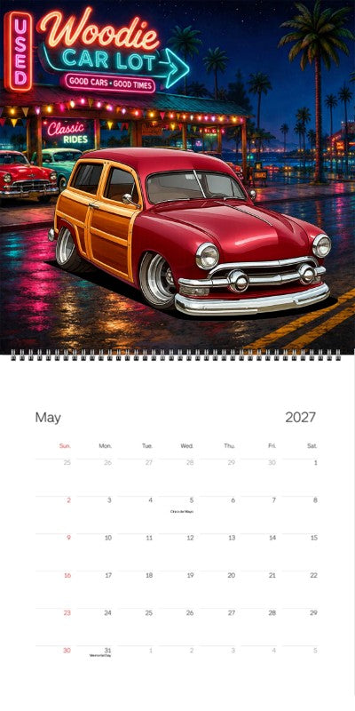2027 Woodie Neon Calendar 9KBA527-CA