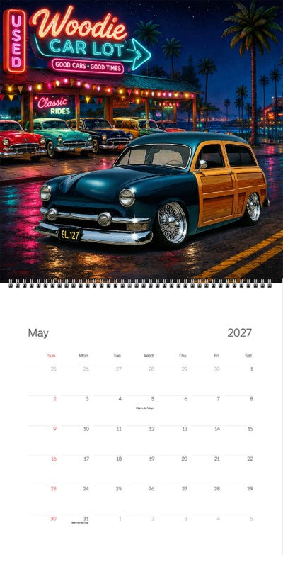 2027 Woodie Neon Calendar 9L127-CA