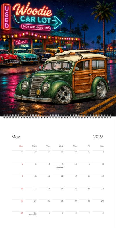 2027 Woodie Neon Calendar 9NXA531-CA