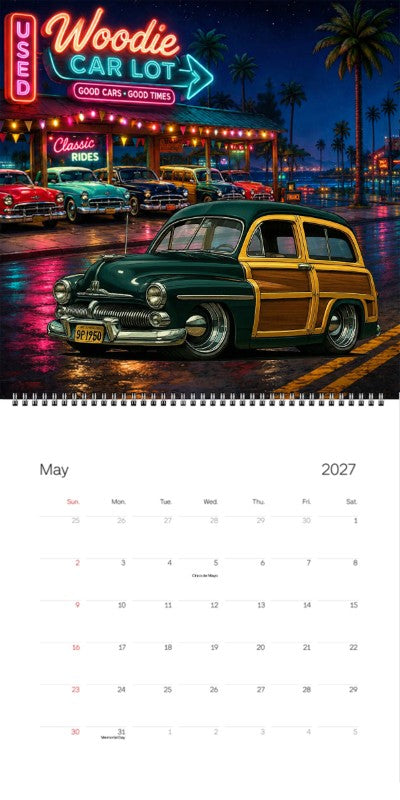 2027 Woodie Neon Calendar 9P1950-CA