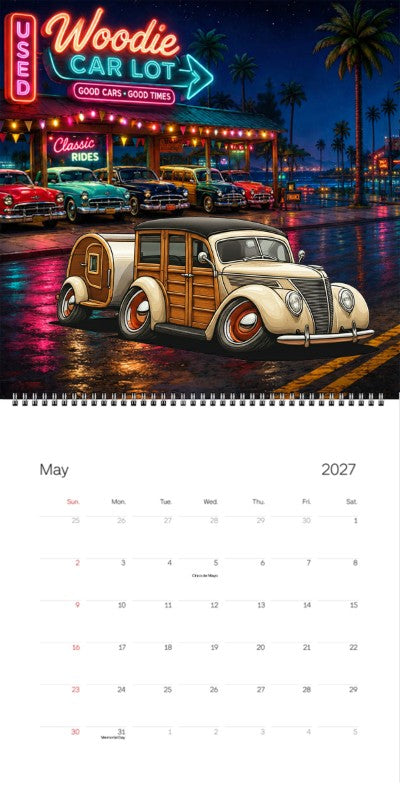 2027 Woodie Neon Calendar 9TZA474-CA