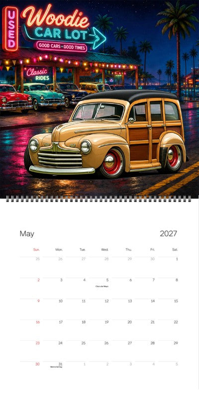 2027 Woodie Neon Calendar AKA6146-AZ