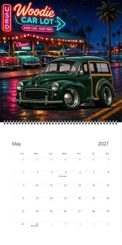 2027 Woodie Neon Calendar AMS01-CA