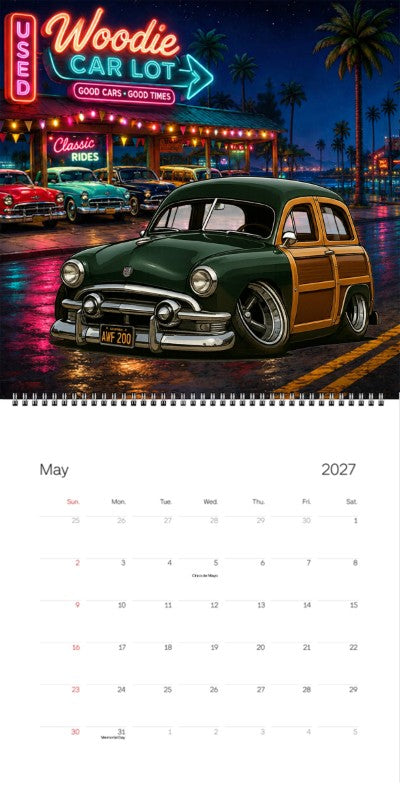 2027 Woodie Neon Calendar AWF200-CA