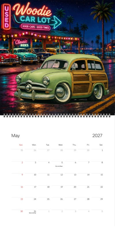 2027 Woodie Neon Calendar BEFORE-CA