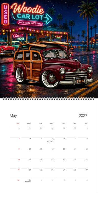 2027 Woodie Neon Calendar BF0046-CA