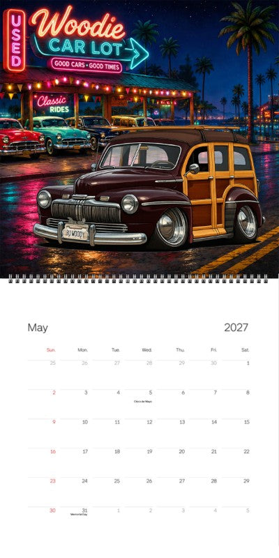 2027 Woodie Neon Calendar BUWOODY-CA
