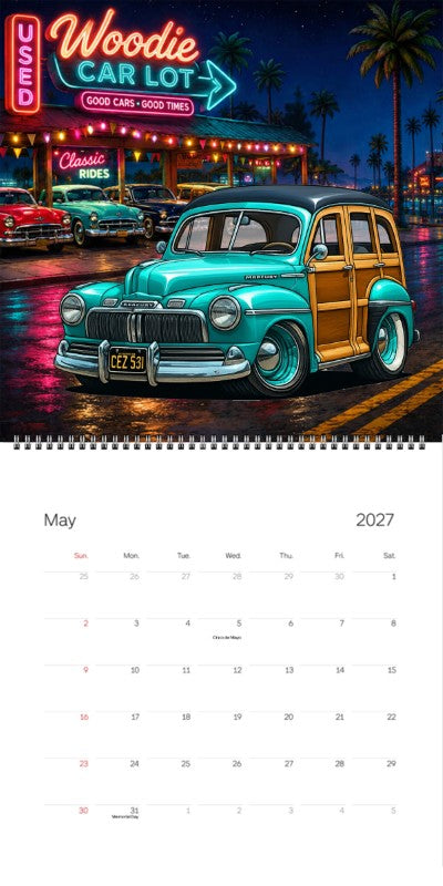 2027 Woodie Neon Calendar CEZ531-CA