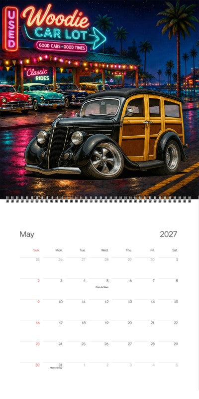 2027 Woodie Neon Calendar COOPS36-CA