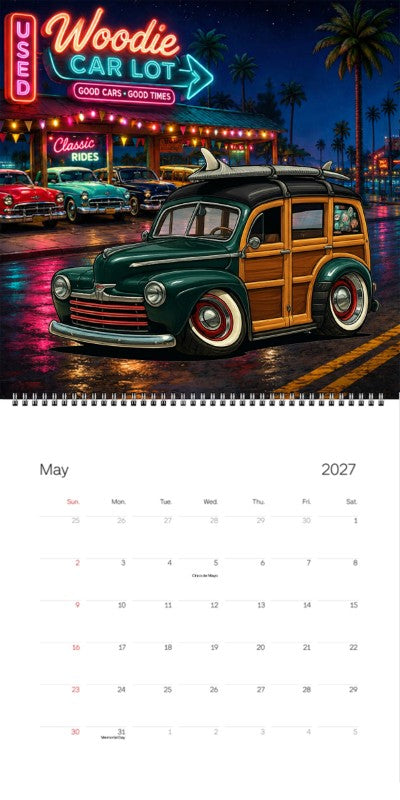2027 Woodie Neon Calendar DCFD46-CA