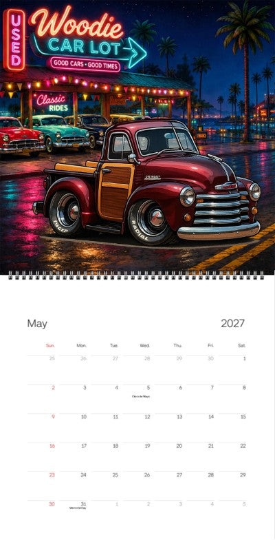 2027 Woodie Neon Calendar F21198-CA