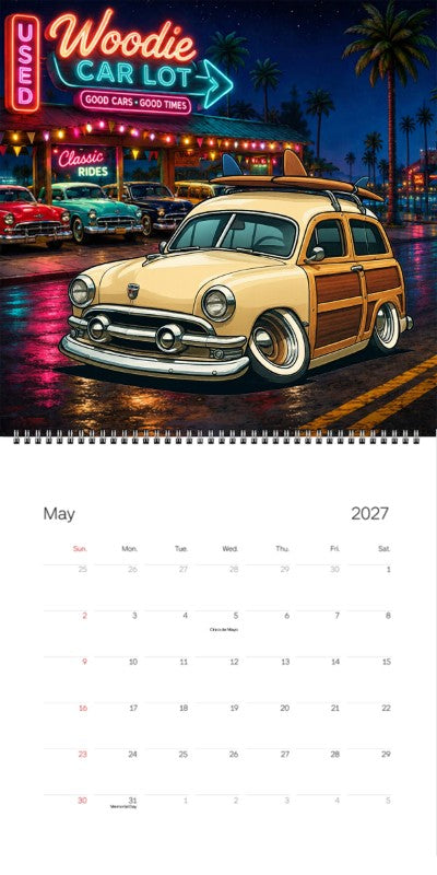 2027 Woodie Neon Calendar FWOOD51-CA