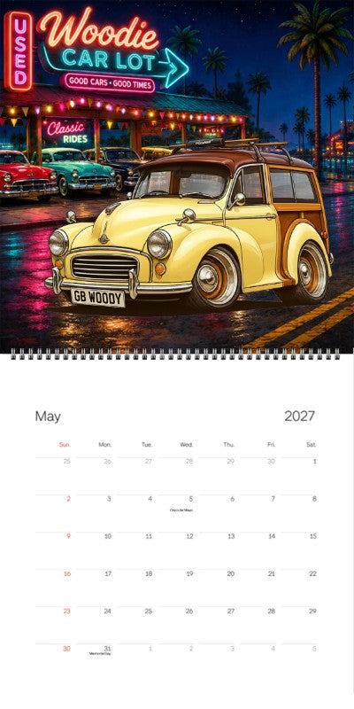 2027 Woodie Neon Calendar GBWOODY-UK