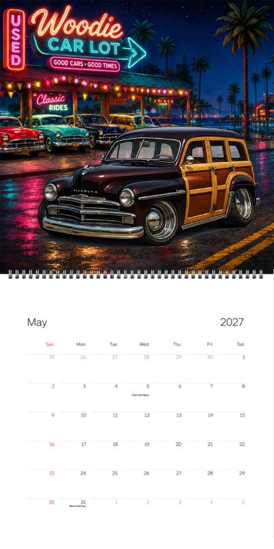 2027 Woodie Neon Calendar GRMPSUV-CA