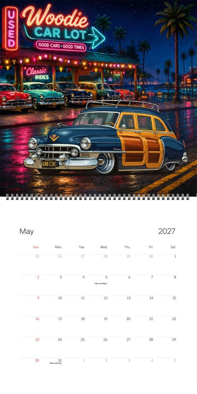 2027 Woodie Neon Calendar GWB038-CA