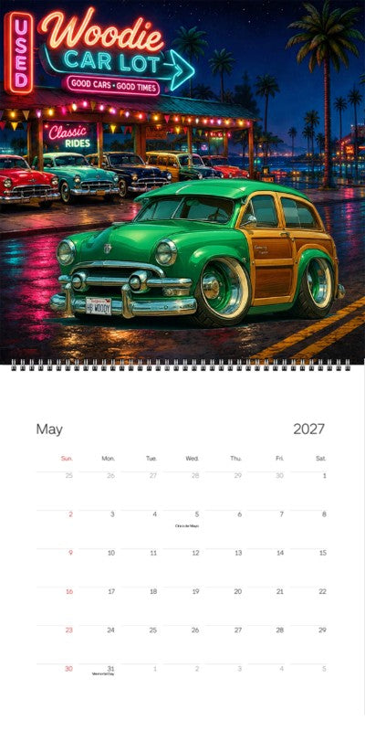 2027 Woodie Neon Calendar HBWOODY-CA