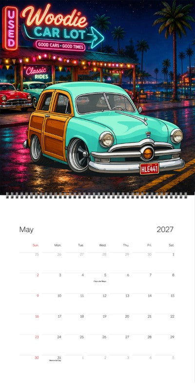 2027 Woodie Neon Calendar HLE441-CU