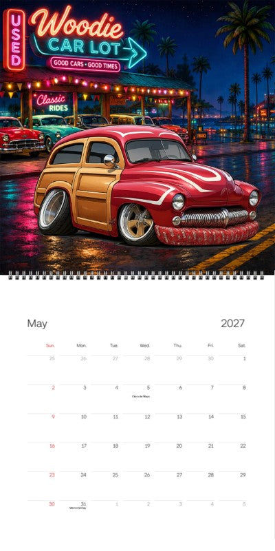 2027 Woodie Neon Calendar HTRDWDY-CA