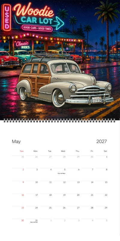 2027 Woodie Neon Calendar HVB734-CA