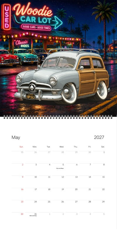 2027 Woodie Neon Calendar IBP043-CA