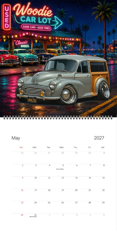 2027 Woodie Neon Calendar IKN232-CA