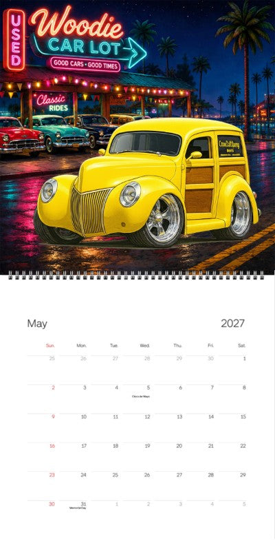 2027 Woodie Neon Calendar IRONWD-CA