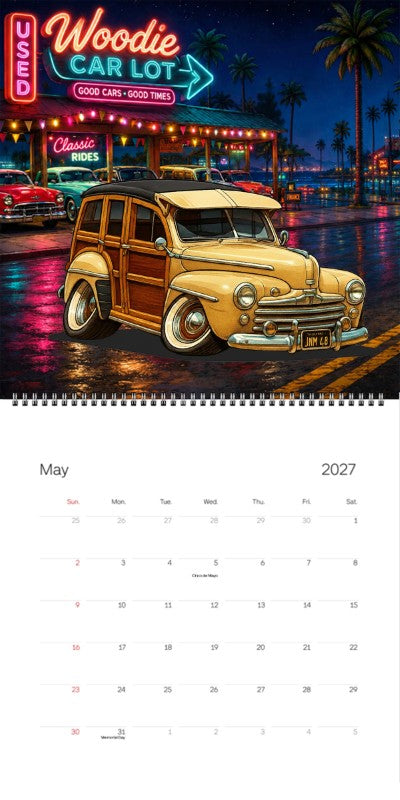 2027 Woodie Neon Calendar JNM48-CA