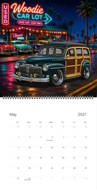 2027 Woodie Neon Calendar KLWOODY-CA