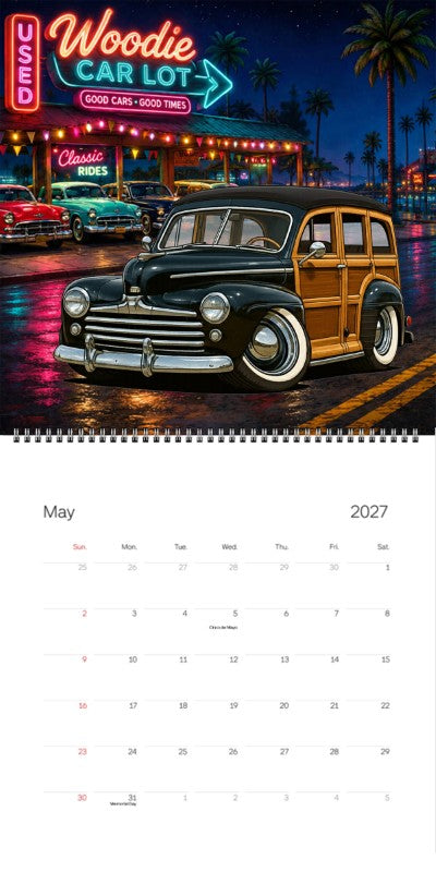2027 Woodie Neon Calendar KNOTY47-CA
