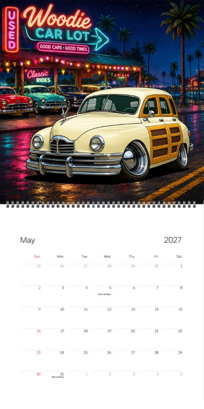 2027 Woodie Neon Calendar KRZ4NU-CA