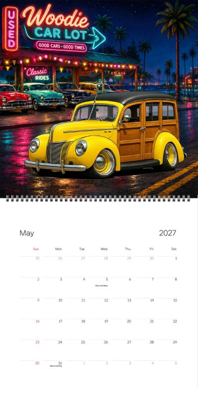 2027 Woodie Neon Calendar POPSWDE-CA