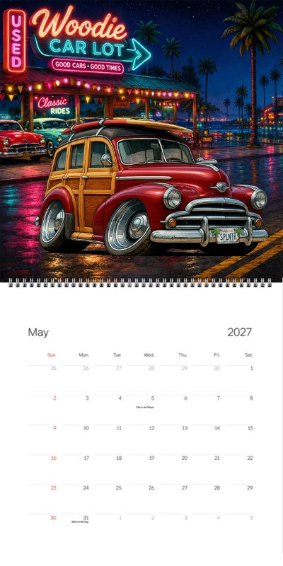 2027 Woodie Neon Calendar SPLNTR-CA