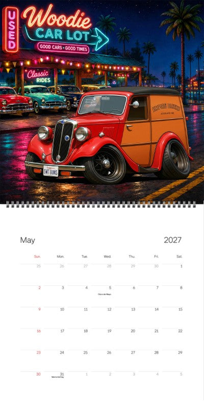 2027 Woodie Neon Calendar SWTBUNS-CA