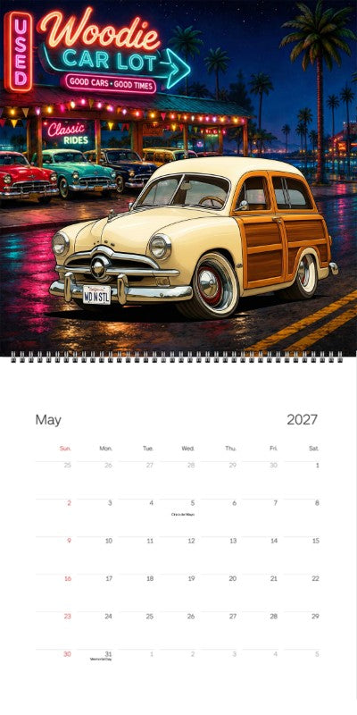 2027 Woodie Neon Calendar WDNSTL-CA