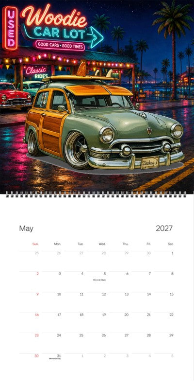 2027 Woodie Neon Calendar WDY51-CA