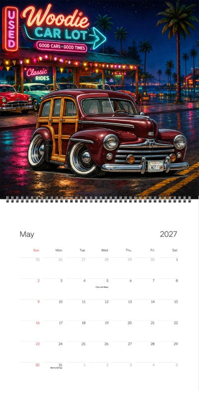 2027 Woodie Neon Calendar WDYFUN-CA