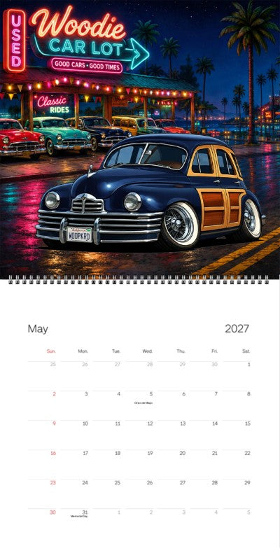 2027 Woodie Neon Calendar WODPKRD-CA