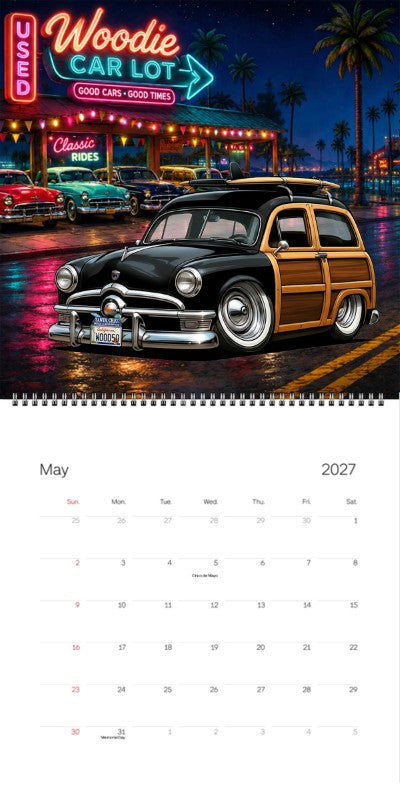 2027 Woodie Neon Calendar WOOD50-CA
