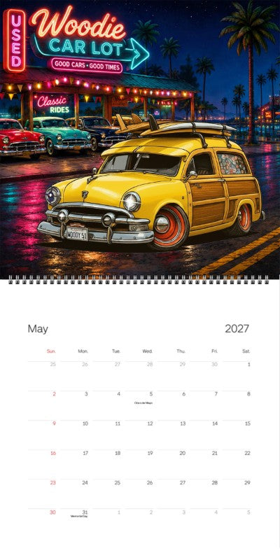 2027 Woodie Neon Calendar WOODY51-CA