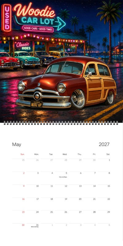 2027 Woodie Neon Calendar WUDZUP-CA