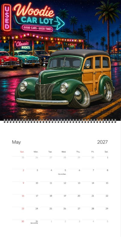 2027 Woodie Neon Calendar WYWOODY-CA