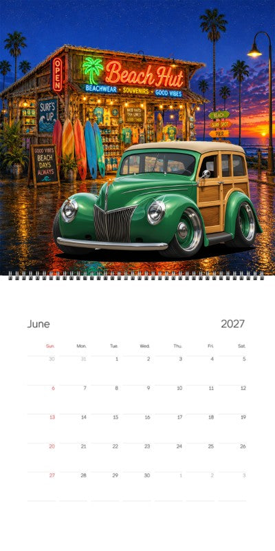 2027 Woodie Neon Calendar 100001-XX