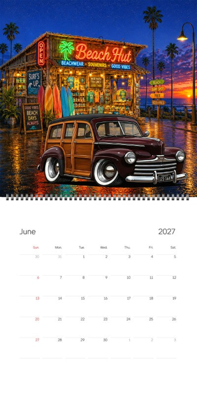 2027 Woodie Neon Calendar 121164-CA